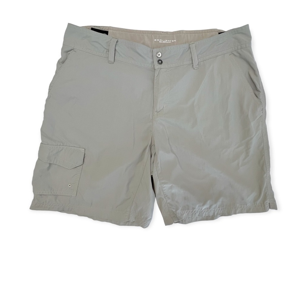 Columbia Omni Shade Hiking Shorts Grey Lightweight Size 12